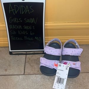 Adidas Lavender Swim shoes kids sz 6 NWT LAST PAIR
